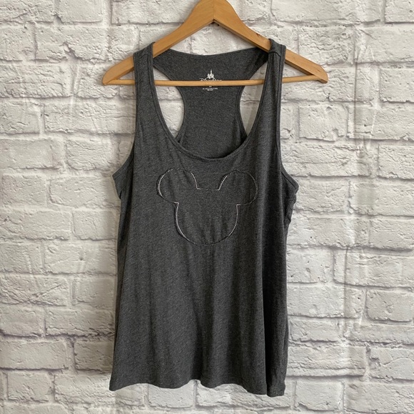 3/$30🦋 DISNEY Mickey Mouse Gray Racerback Tank